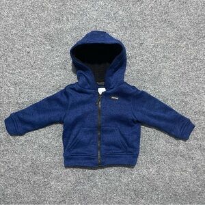 Joe’s Jeans Jacket Boys 12M Blue Black Sherpa Lined Full Zip Outdoor Hiking